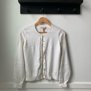 Banana Republic White Cardigan